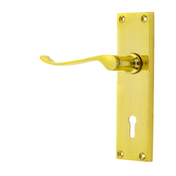 M5G11 - 2 Lever Lockset 6" Solid Brass
